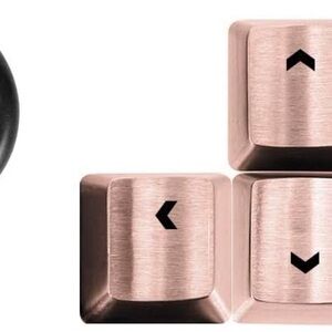 Stainless Steel Metal Keycaps with Key Puller for Mechanical Keyboard Rose Gold